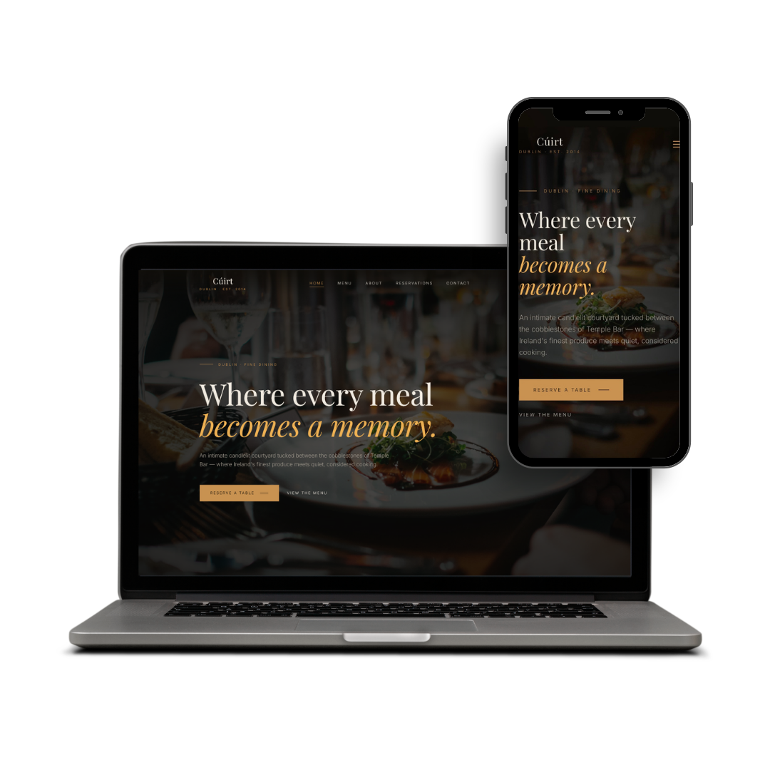 Cúirt Restaurant website