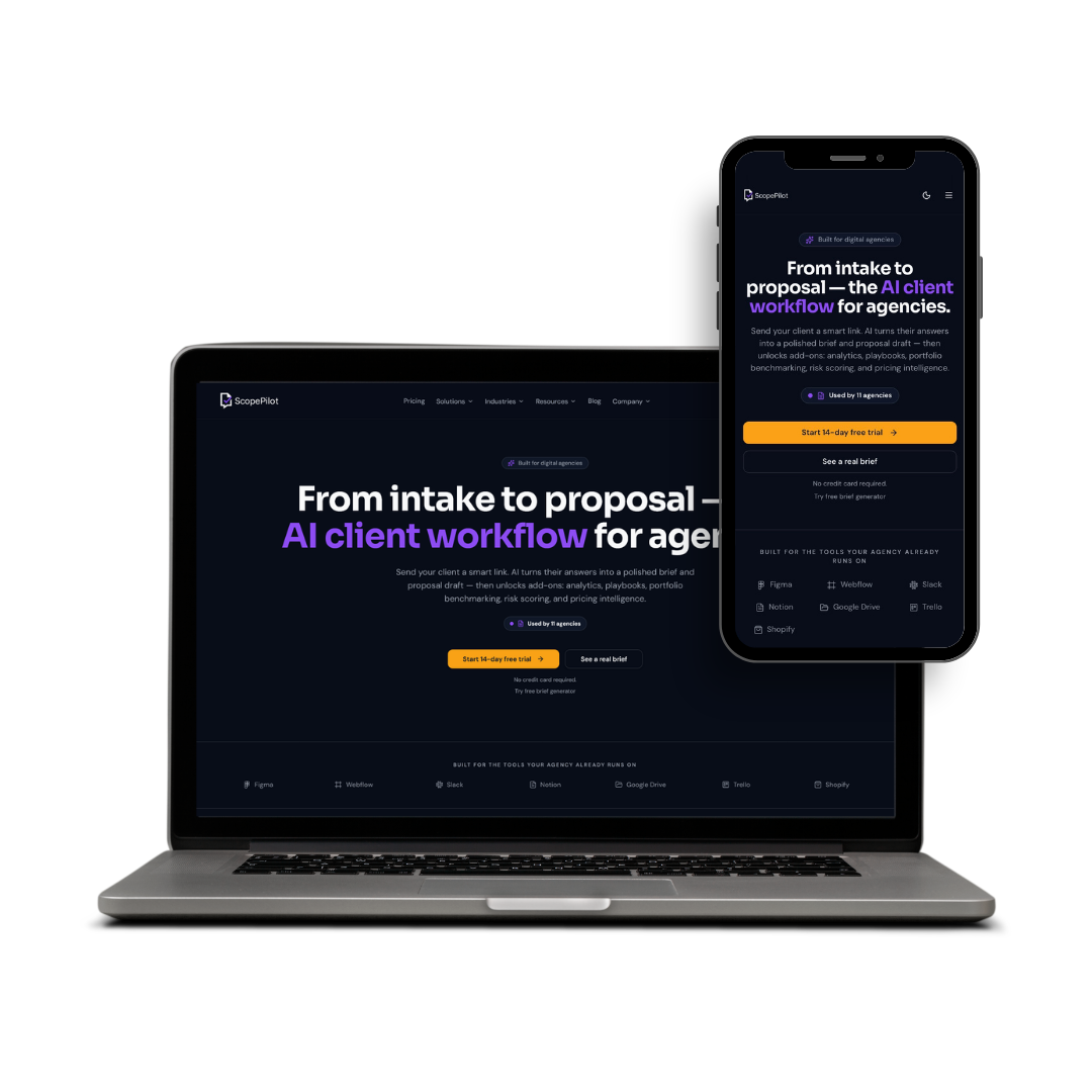 ScopePilot B2B SaaS website