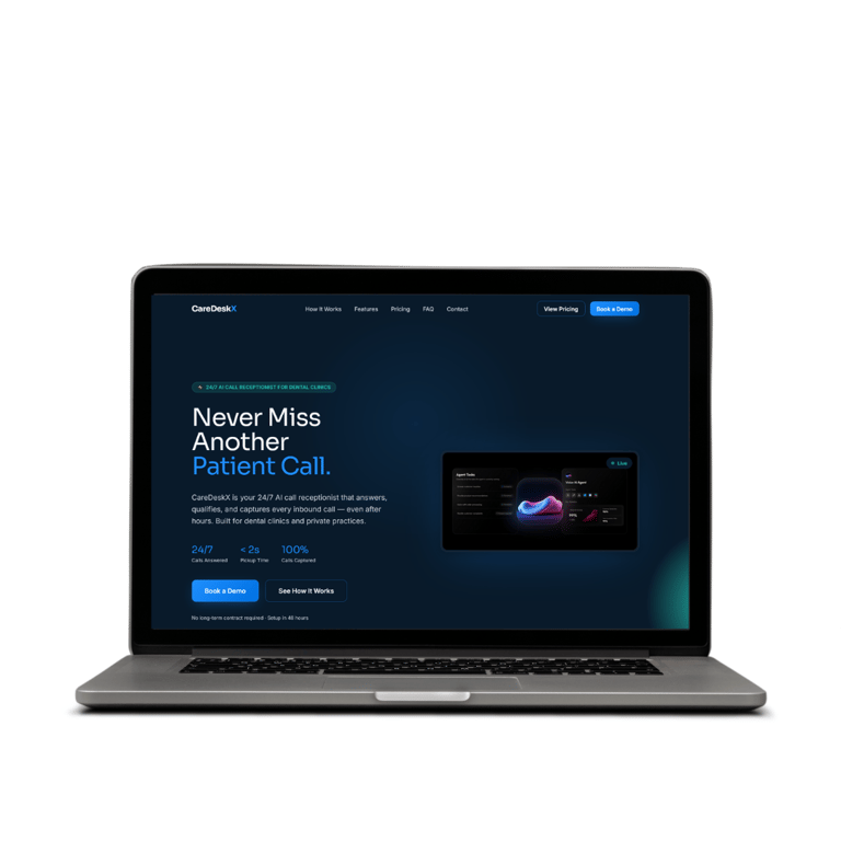 CareDeskX Healthcare website